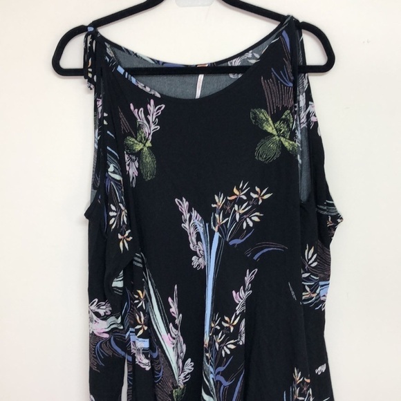 Free People Clear‎ Skies Printed Tunic Dress Black Small - Picture 5 of 9